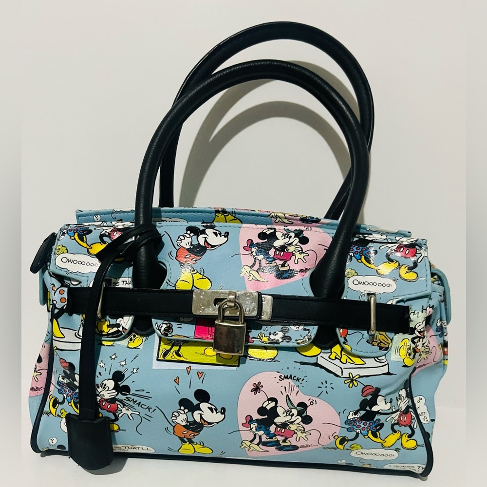 Vintage Mickey Mouse Cartoon Print Handbag